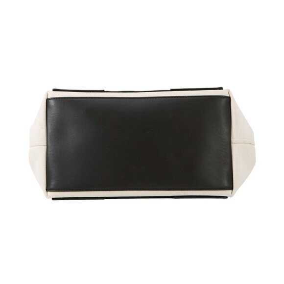 BALENCIAGA Navy Kabas Size S Canvas/Leather Natural/Black - Picture 16 of 16